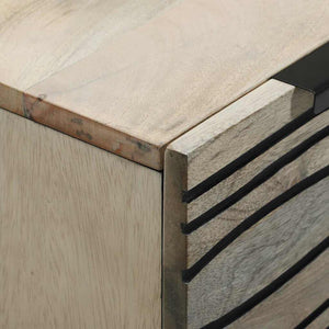 Sideboard Set Weiß Mango Massivholz 2er