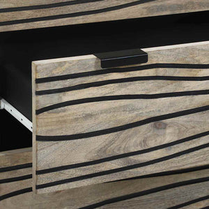 Sideboard Set Weiß Mango Massivholz 2er