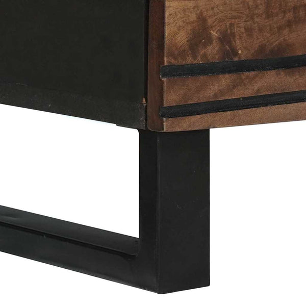 Sideboard Set 2er Walnuss Mango Massivholz