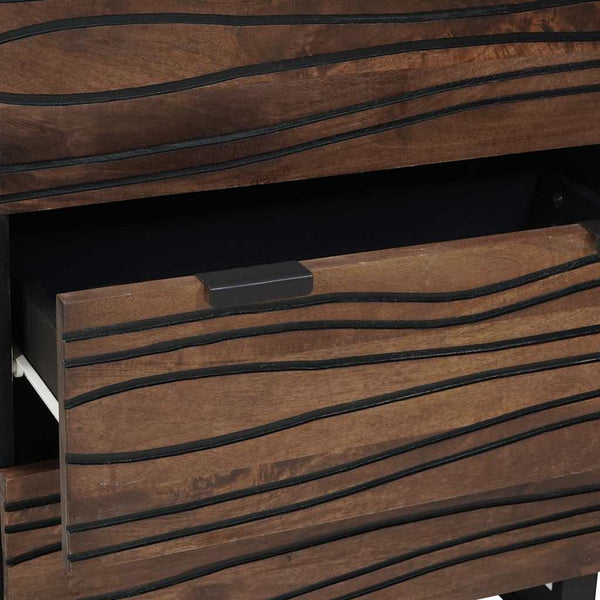 Sideboard Set 2er Walnuss Mango Massivholz
