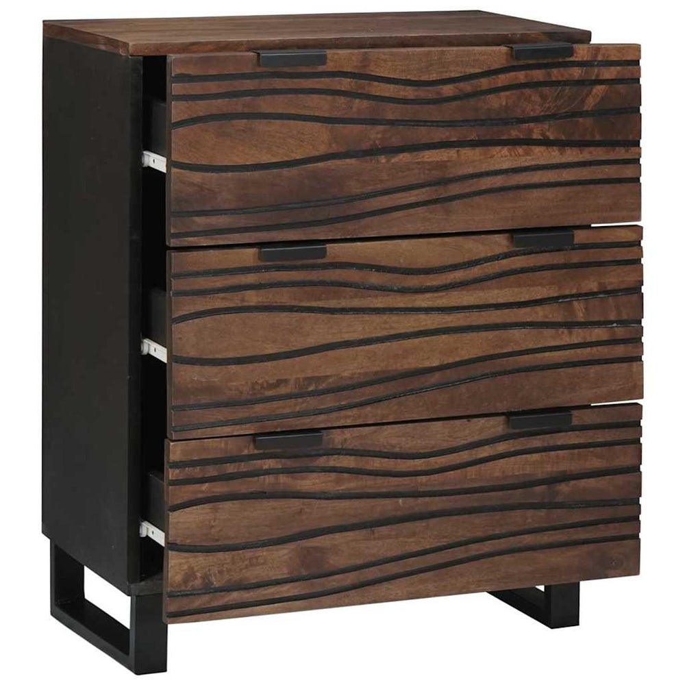 Sideboard Set 2er Walnuss Mango Massivholz