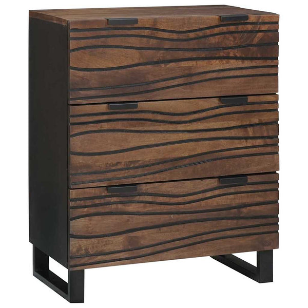 Sideboard Set 2er Walnuss Mango Massivholz