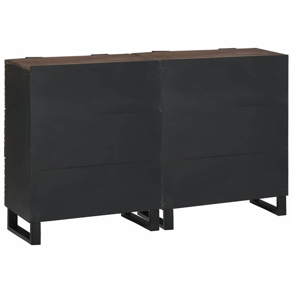Sideboard Set 2er Walnuss Mango Massivholz