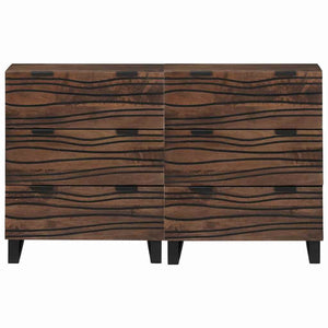 Sideboard Set 2er Walnuss Mango Massivholz