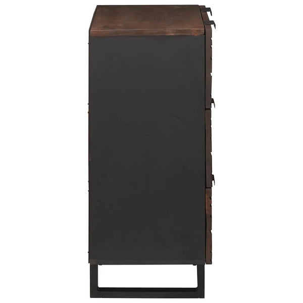 Sideboard Set 2er Walnuss Mango Massivholz