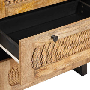 Sideboard 2er Set Braun Mango Massivholz