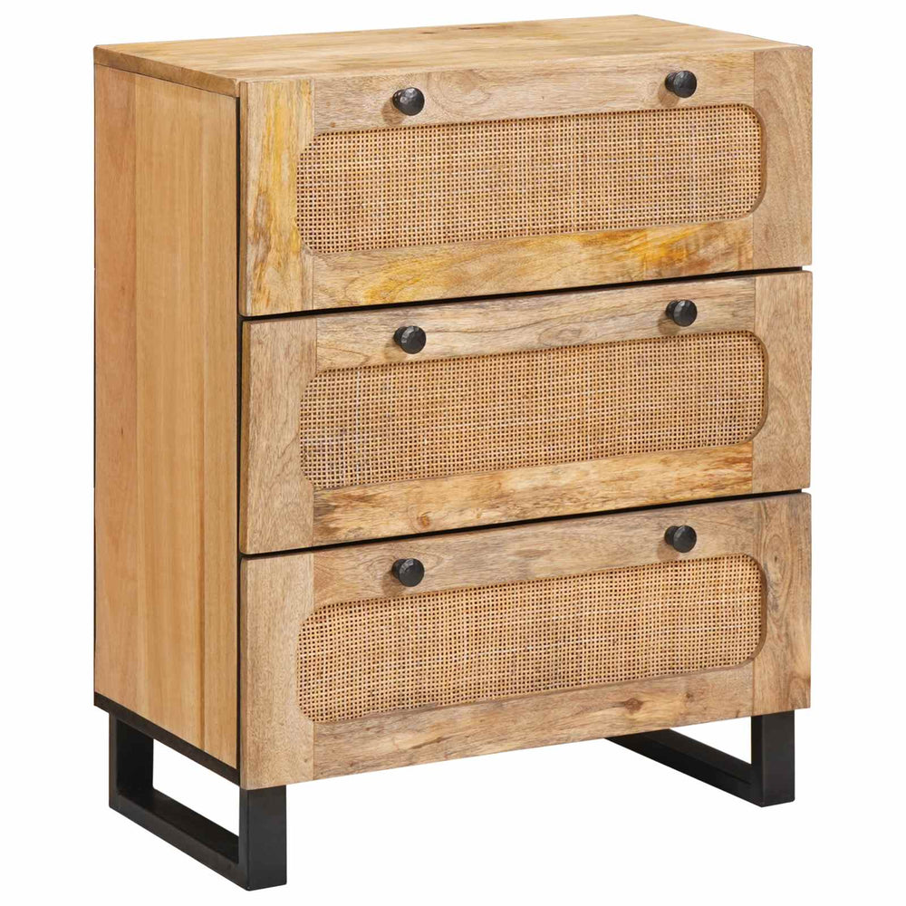 Sideboard 2er Set Braun Mango Massivholz