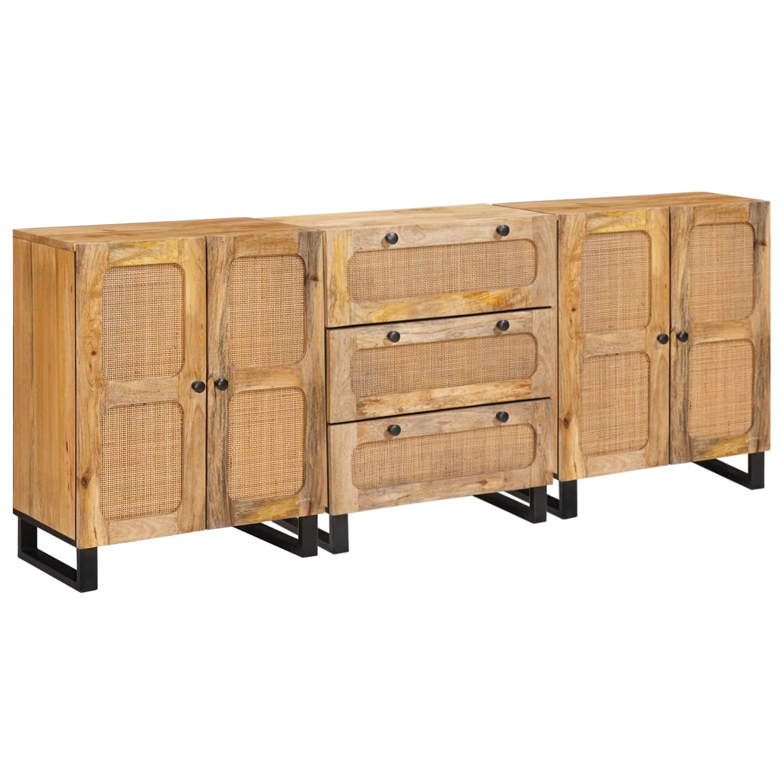 Mango Massivholz Sideboard Braun 180cm