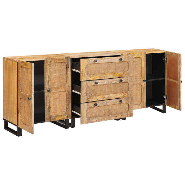 Mango Massivholz Sideboard Braun 180cm