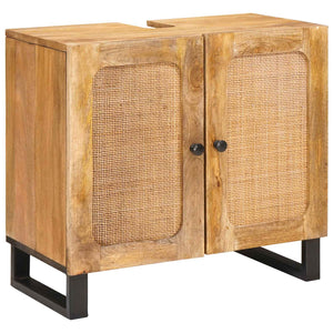Badmöbel Set Mango Massivholz 3-teilig