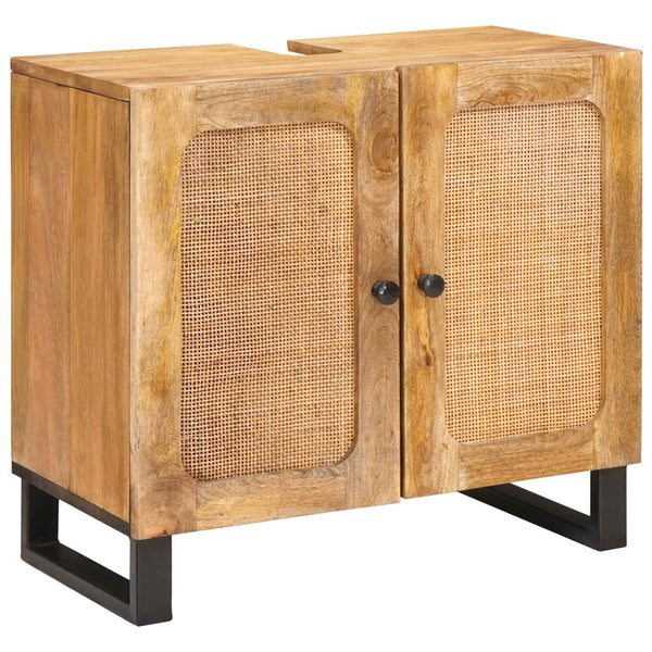 Badmöbel Set Mango Massivholz 3-teilig