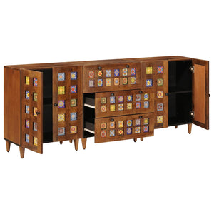 Walnuss Sideboard Mango Massivholz 60 cm