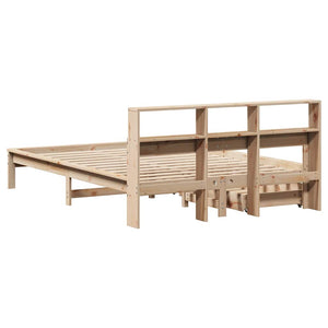 Massivholzbett 120x200 Kiefer mit Regal