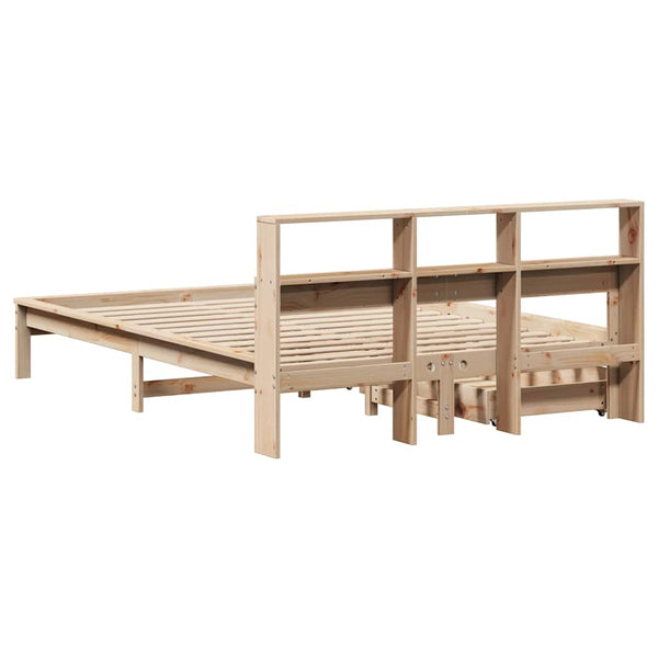Massivholzbett 120x200 Kiefer mit Regal