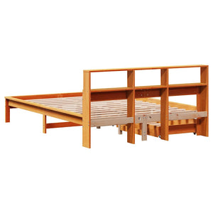 Massivholzbett mit Regal 120x190 cm