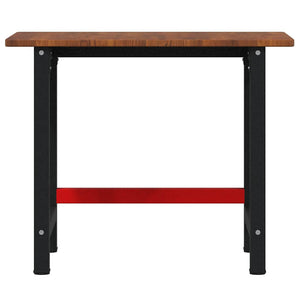 Werkbank Dunkelbraun Eiche Massivholz 100x60 cm