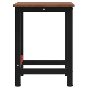 Werkbank Dunkelbraun Eiche Massivholz 100x60 cm