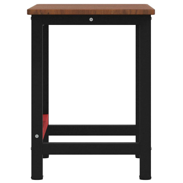 Werkbank Dunkelbraun Eiche Massivholz 100x60 cm
