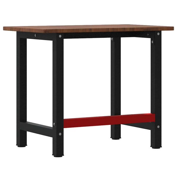 Werkbank Dunkelbraun Eiche Massivholz 100x60 cm