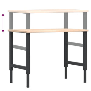 Werkbank Eiche Massivholz 100x60 cm