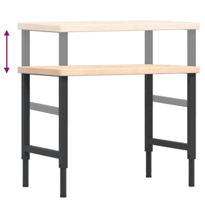 Werkbank Eiche Massivholz 100x60 cm