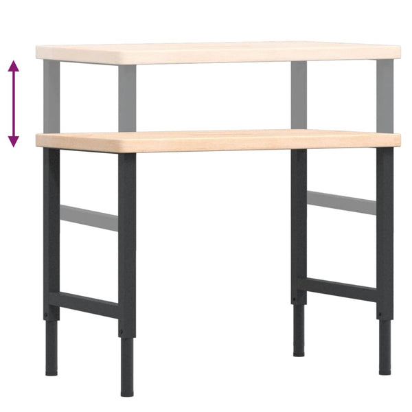 Werkbank Eiche Massivholz 100x60 cm