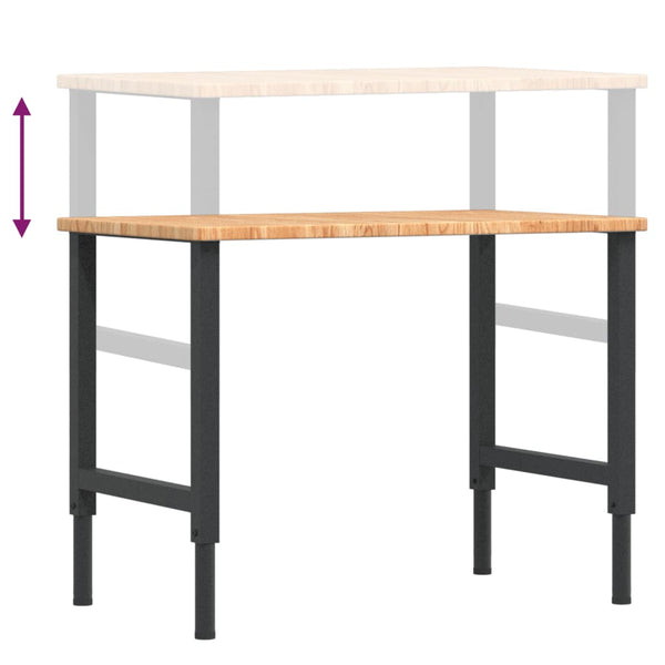Werkbank Eiche hellbraun 100x60 cm