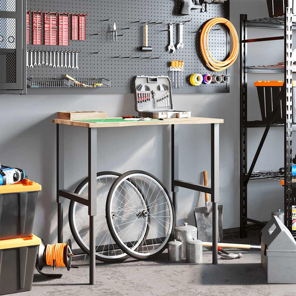 Werkbank Eiche Massivholz 100x60 cm
