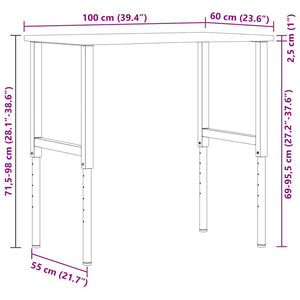 Werkbank Eiche Massivholz 100x60 cm