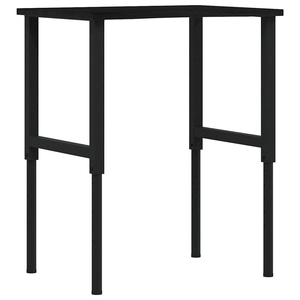 Werkbank Dunkelbraun Eiche Massivholz 80x60 cm