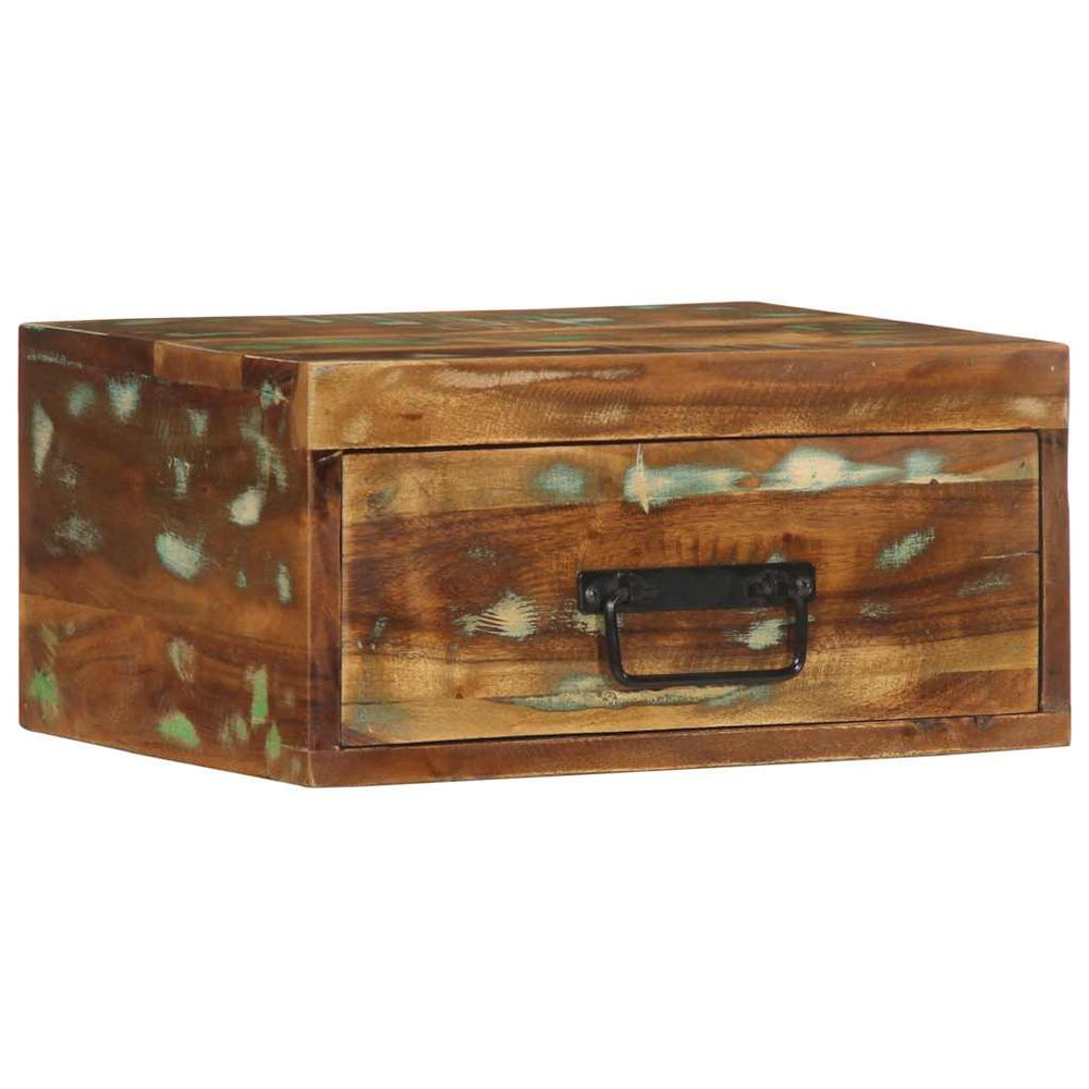 vidaXL Wall-Mounted Nightstand Solid Reclaimed Wood