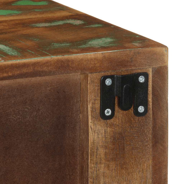 vidaXL Table de chevet murale en bois de récupération massif
