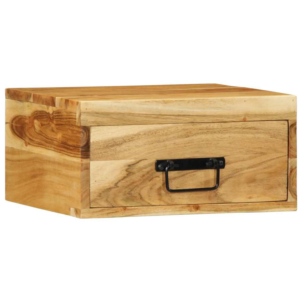 vidaXL Wall-Mounted Nightstands 2 pcs. Solid Acacia Wood