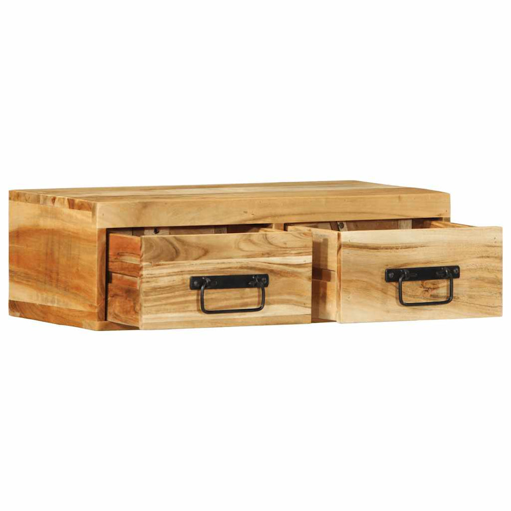 vidaXL Meuble TV mural 60x30x19 cm Bois massif d'acacia