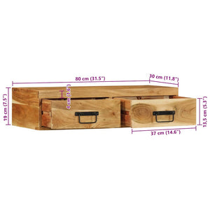 TV-Wandschrank Akazie 80 cm