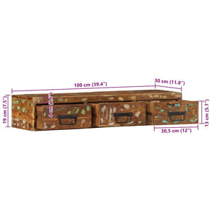 TV-Wandschrank Altholz 100 cm