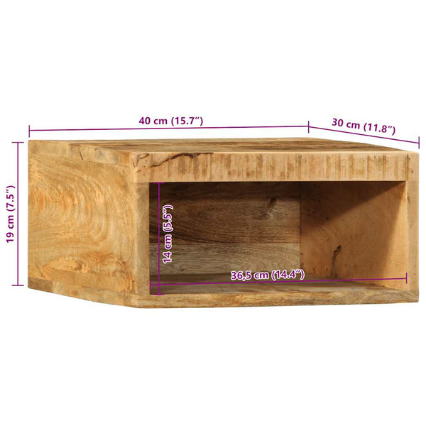 TV-Wandschrank aus Mangoholz, 40 cm