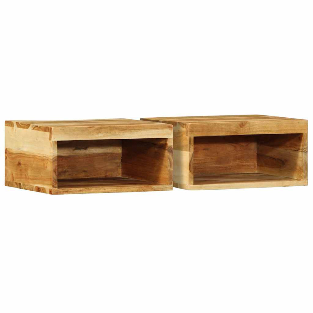 vidaXL Meubles TV muraux 2 pcs Bois d'acacia massif