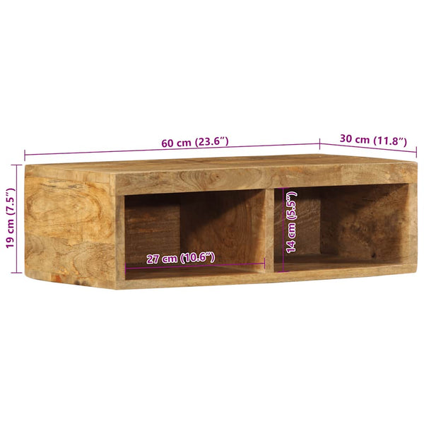 TV-Wandschrank Mangoholz 60x30x19 cm