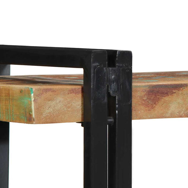 Mehrfarbiges Wandregal Altholz Massivholz