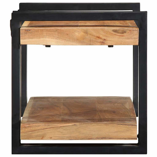 Akazie Wandregal 70 cm Massivholz
