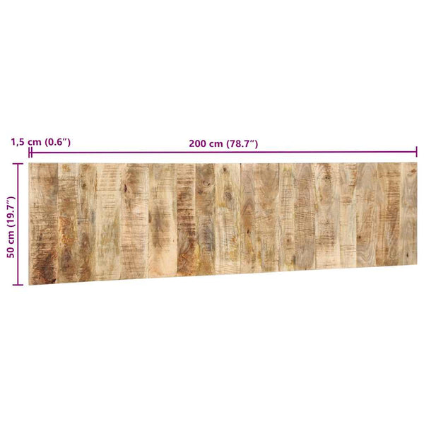 Kopfteil 200 cm Mango Massivholz