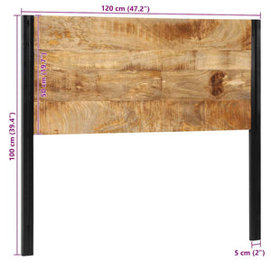 Kopfteil 120 cm Mango Massivholz & Eisen