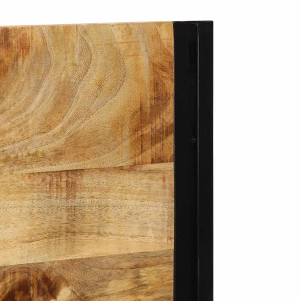 Kopfteil 120 cm Mango Massivholz & Eisen