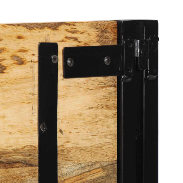 Kopfteil 120 cm Mango Massivholz & Eisen