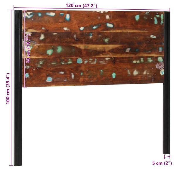 Kopfteil 120 cm Altholz & Eisen