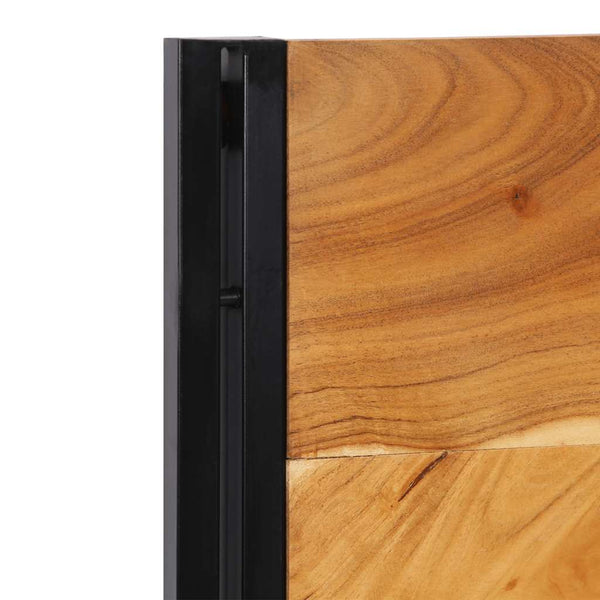 Kopfteil 120 cm Akazie Massivholz & Eisen