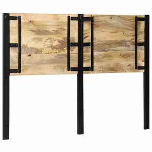 Kopfteil 140 cm Mango Massivholz & Eisen