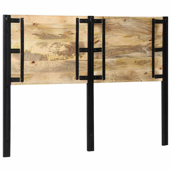 Kopfteil 140 cm Mango Massivholz & Eisen