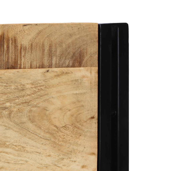 Kopfteil 140 cm Mango Massivholz & Eisen